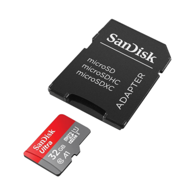 SanDisk Ultra microSDXC 32GB minniskort með millistykki
