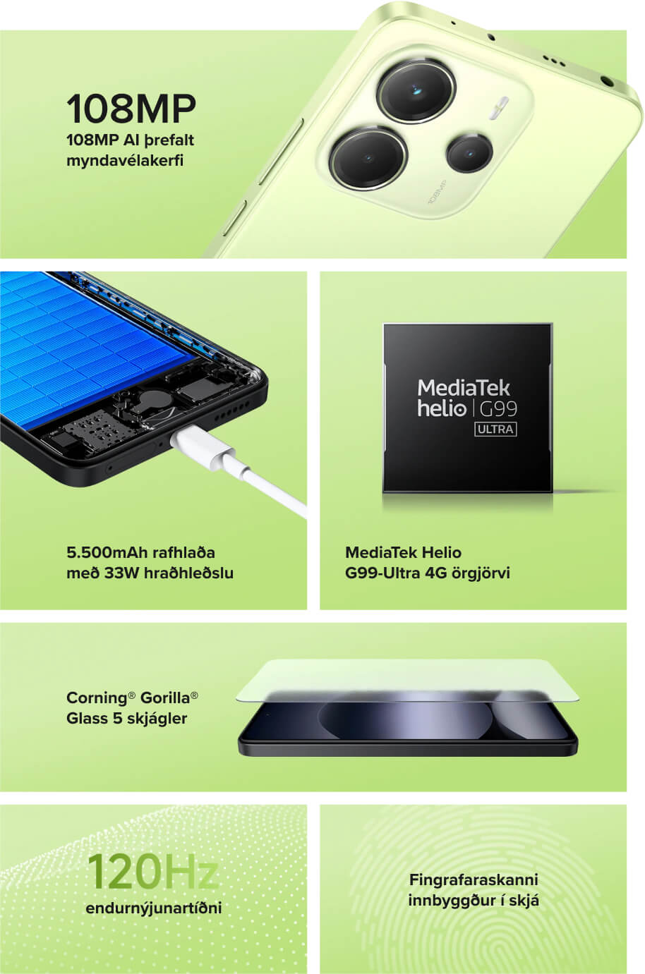 Redmi Note 14 4G ódýr öflugur snjallsími með góða myndavél